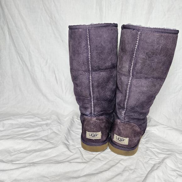 UGG CLASSIC TALL PURPLE VIOLET SUEDE SHEEPSKIN WOMEN'S BOOTS SIZE 8 - Picture 6 of 8
